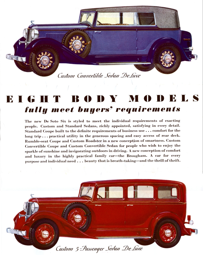 1932 DeSoto Brochure Page 2